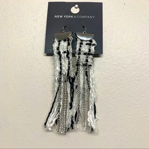 NewYork&Co fabric chain linear earrings